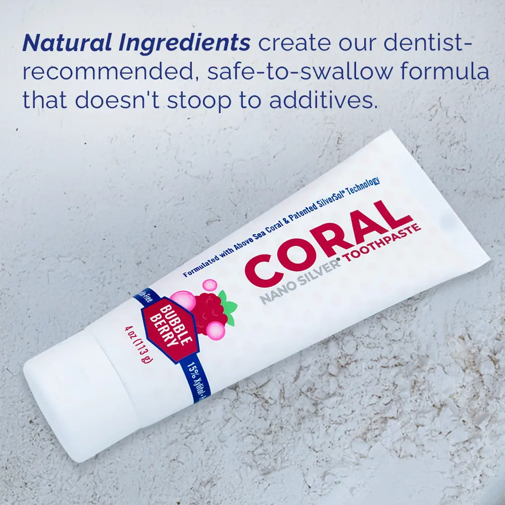 Fluoride Free Bubble Berry Kids Toothpaste with Nano Silver & Xylitol - Image 6