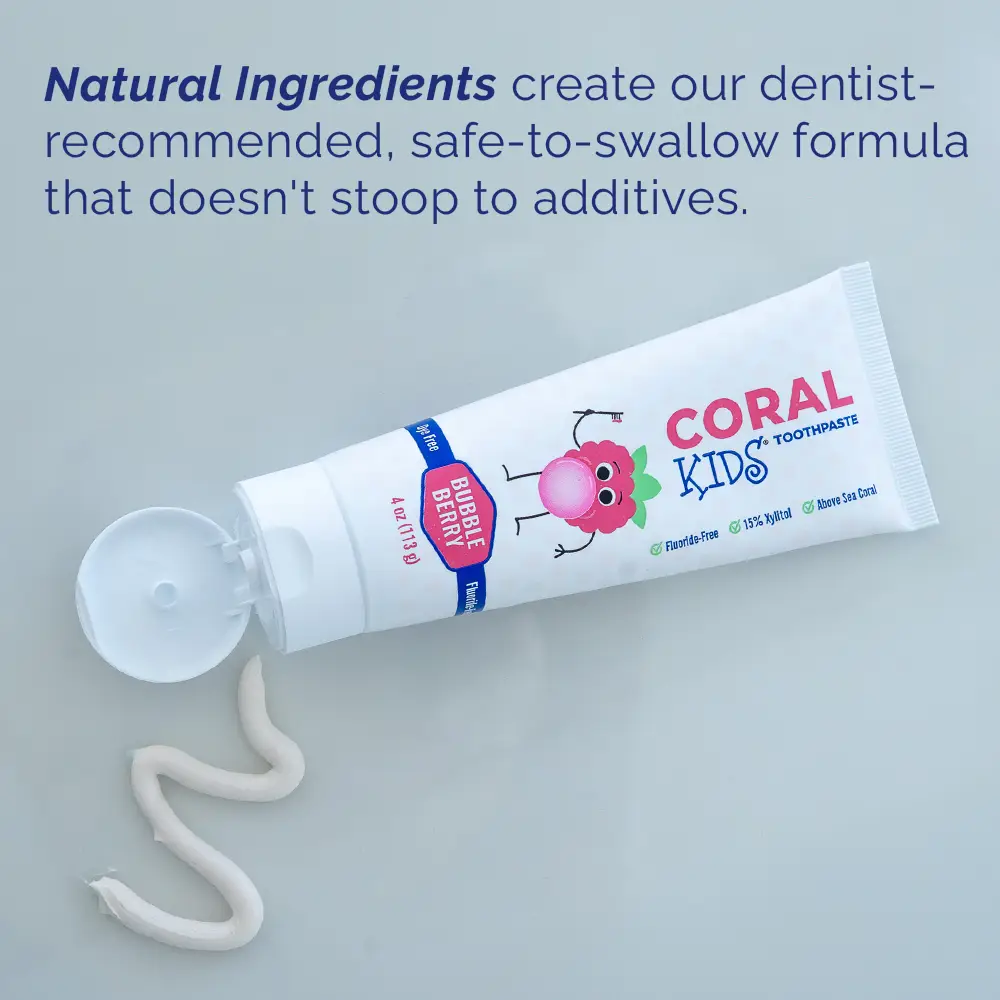 Fluoride Free Kids Whitening Bubble Berry Toothpaste with Xylitol - Image 3