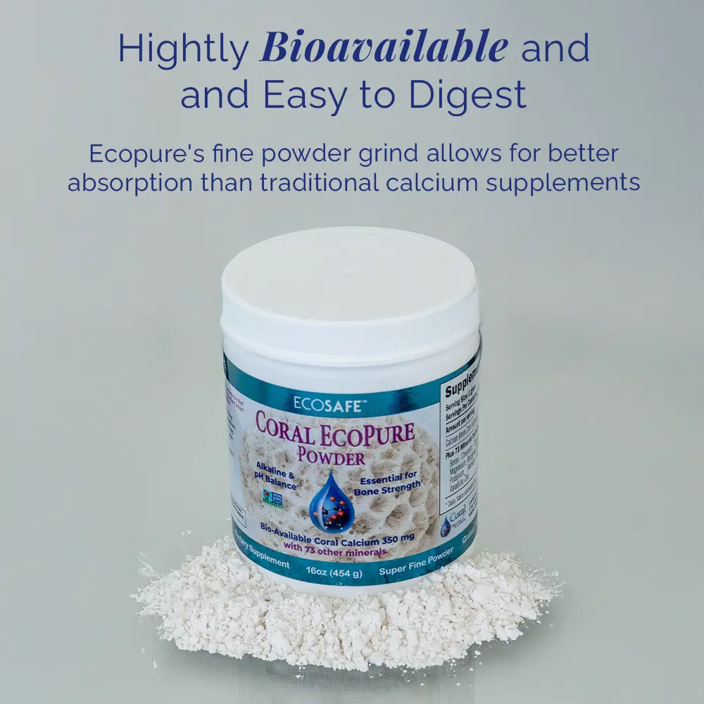 EcoPure Pure Coral Calcium Powder – 454 Grams - Image 3