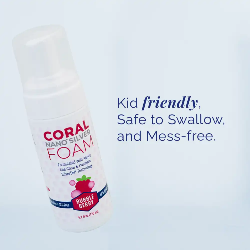 Fluoride Free Foaming Bubble Berry Kids Toothpaste with Xylitol & Nano Silver - Image 6