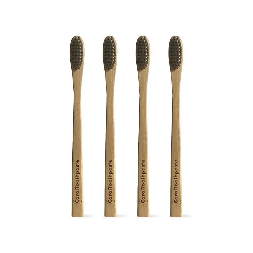 Nano Silver Infused Bamboo Kids Toothbrush 4 Pack - Image 4